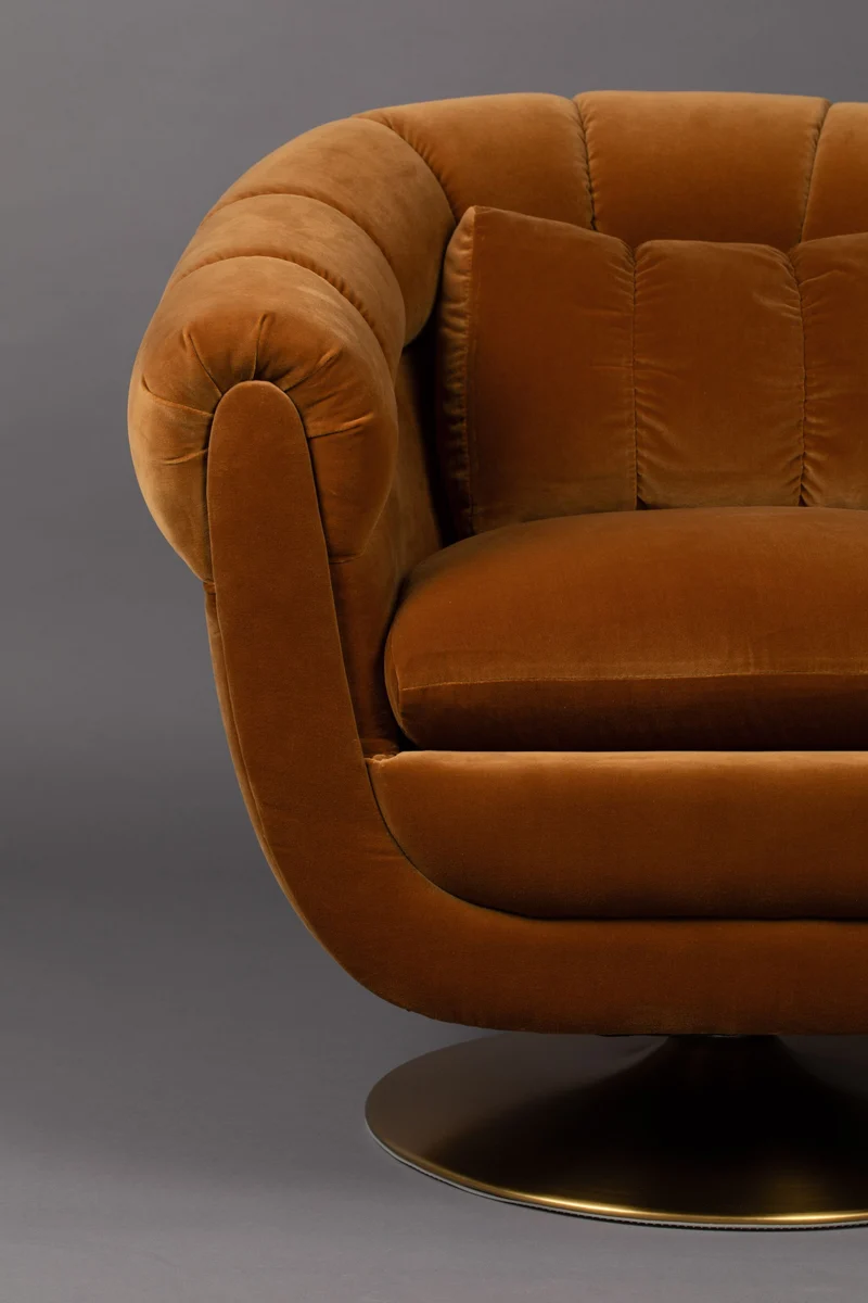 Dutchbone Loungesessel Member Whiskey – Braun, Stoff, 88 × 82 × 79 cm