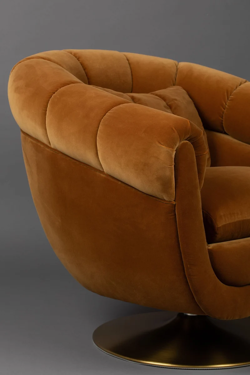 Dutchbone Loungesessel Member Whiskey – Braun, Stoff, 88 × 82 × 79 cm