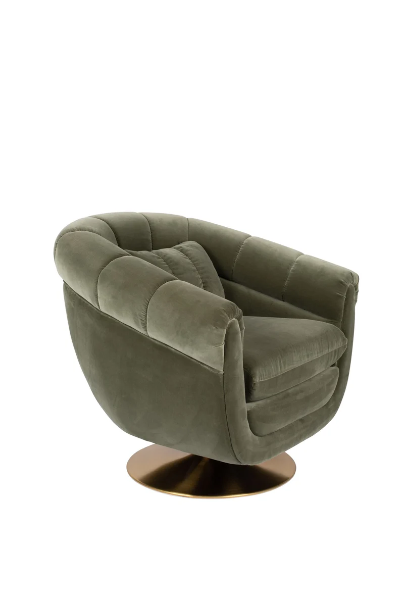 Dutchbone Loungesessel Member Olive – Stoff, 88 × 82 × 79 cm