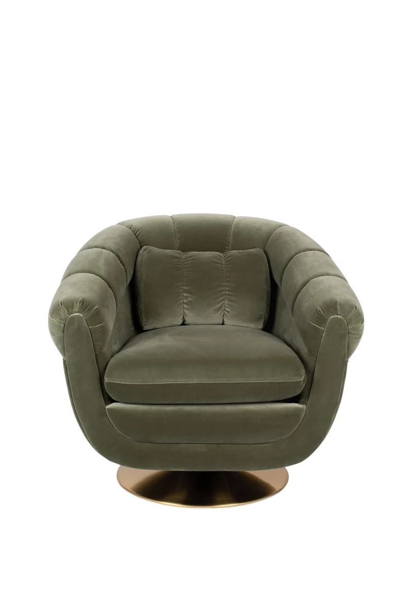 Dutchbone Loungesessel Member Olive – Stoff, 88 × 82 × 79 cm