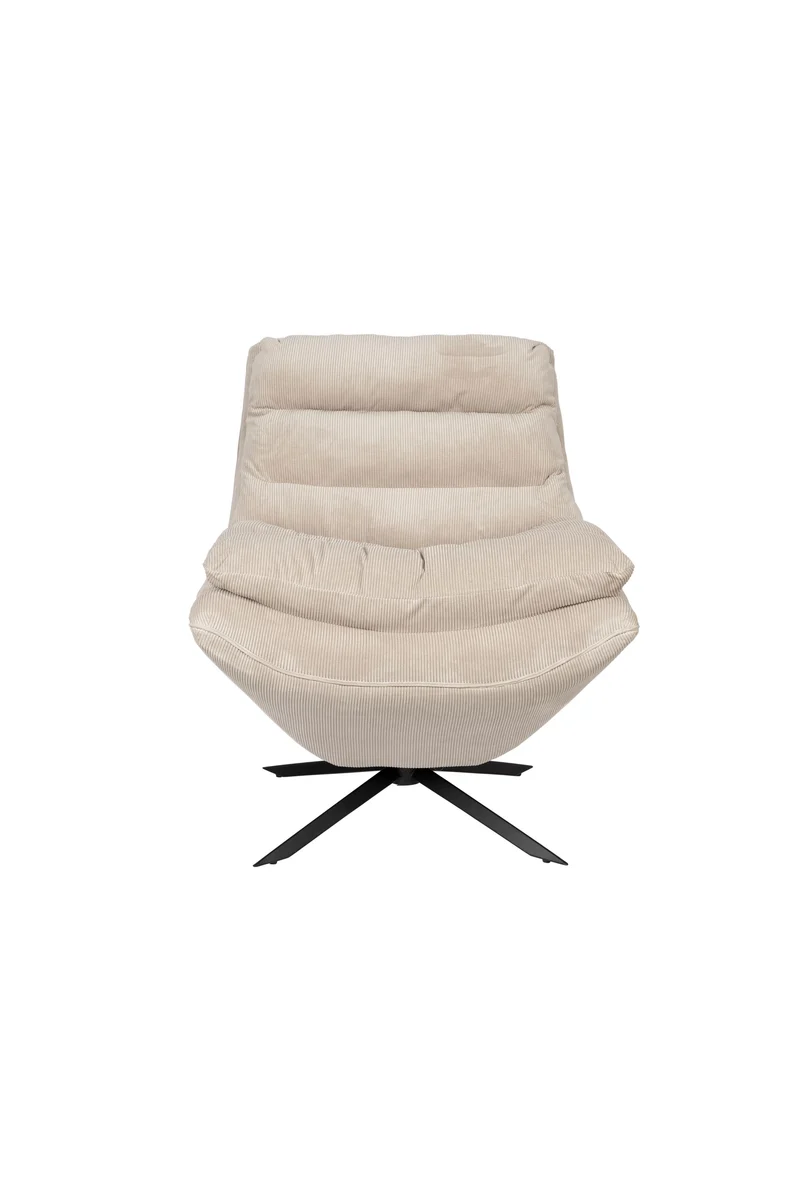 Dutchbone Loungesessel Vince – Beige, Stoff, 81 × 69 × 82 cm