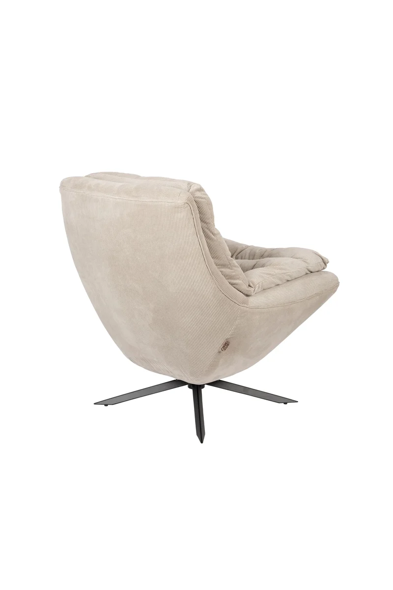 Dutchbone Loungesessel Vince – Beige, Stoff, 81 × 69 × 82 cm