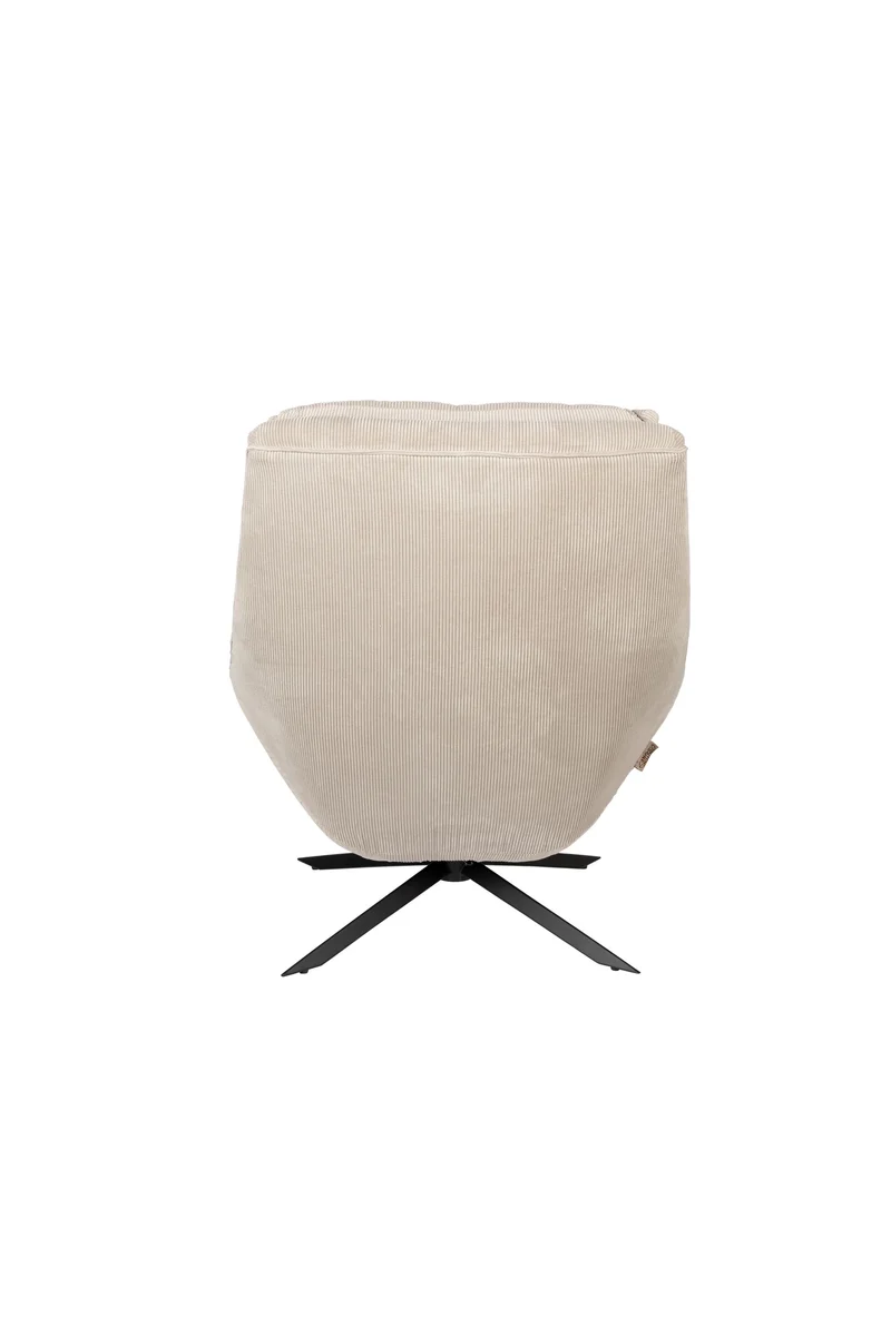 Dutchbone Loungesessel Vince – Beige, Stoff, 81 × 69 × 82 cm