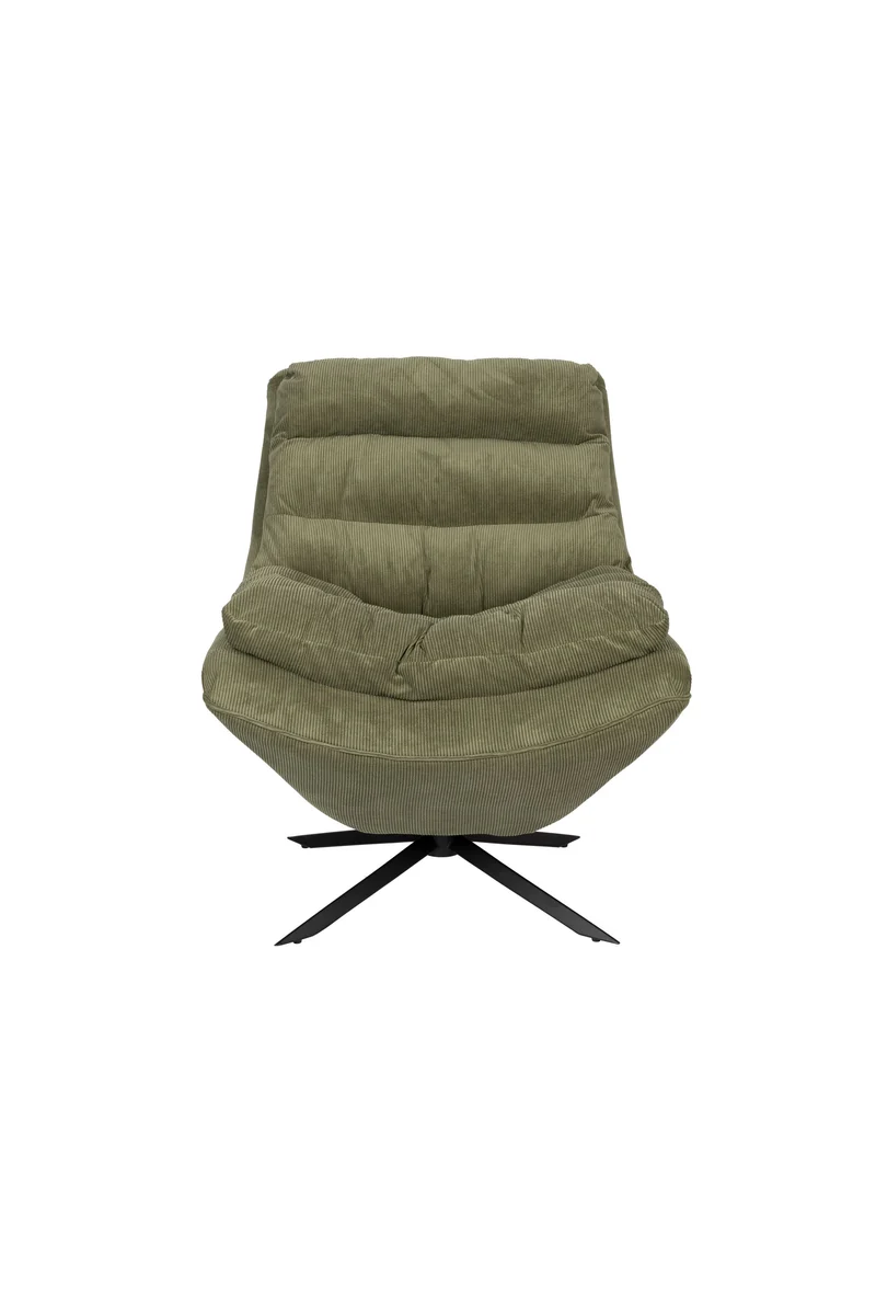 Dutchbone Loungesessel Vince Green FR – Stoff, 81 × 69 × 82 cm