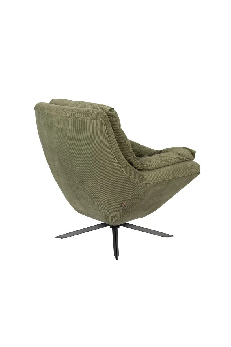 Dutchbone Loungesessel Vince Green FR – Stoff, 81 × 69 × 82 cm