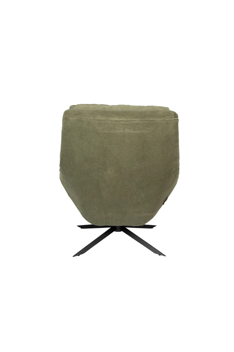 Dutchbone Loungesessel Vince Green FR – Stoff, 81 × 69 × 82 cm