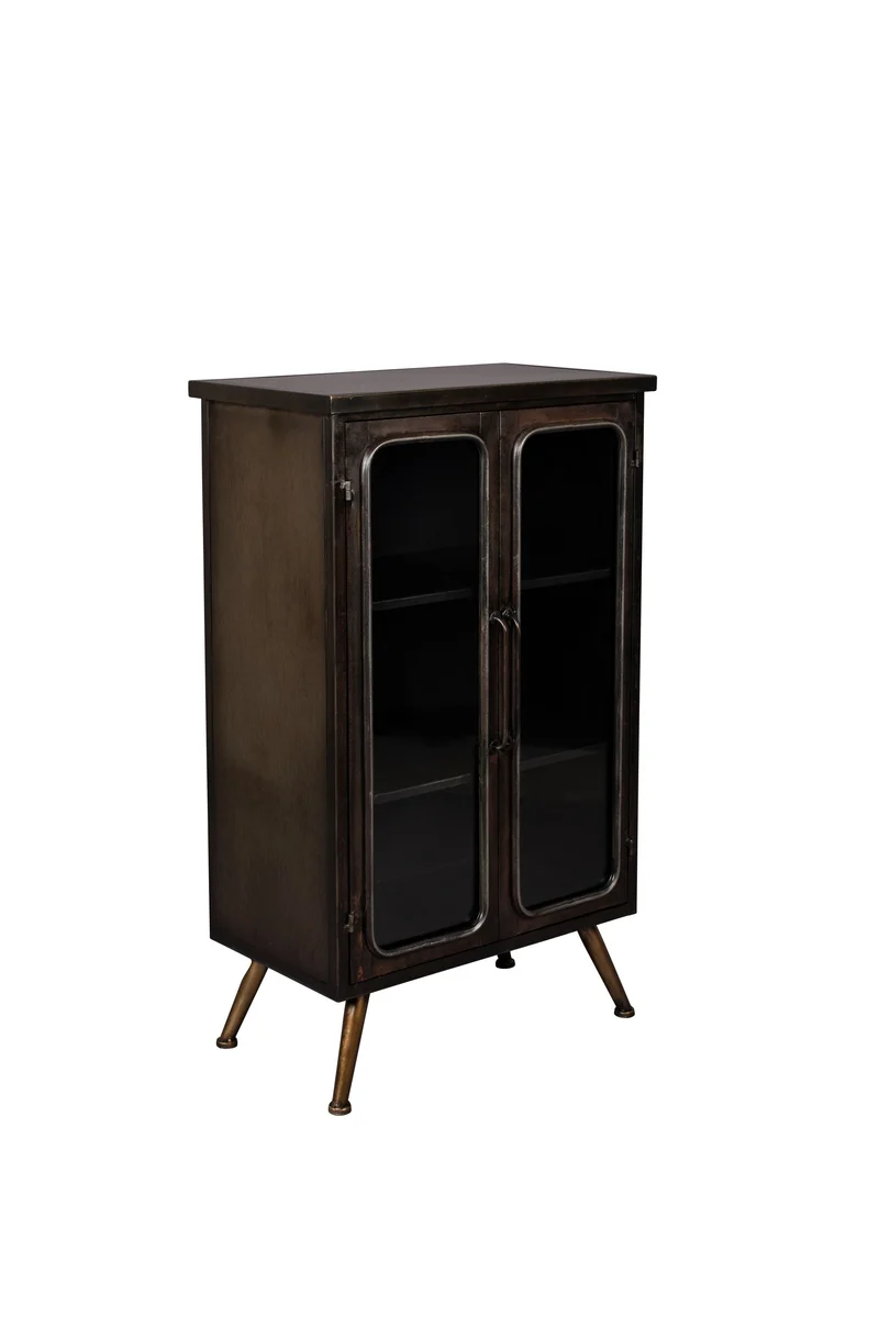 Dutchbone Schrank Denza – Schwarz, Eisen, 35 × 60 × 100 cm