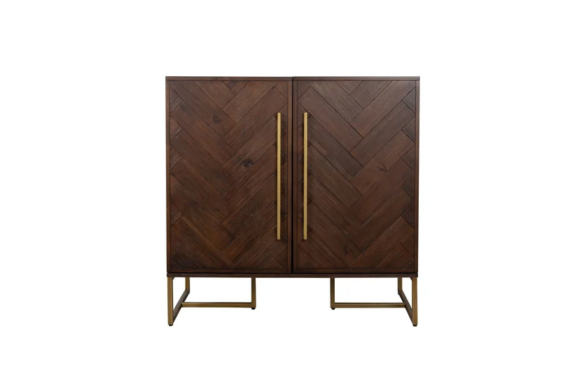 Dutchbone Schrank Class – Braun, Akazienfurnier, 50 × 100 × 100 cm