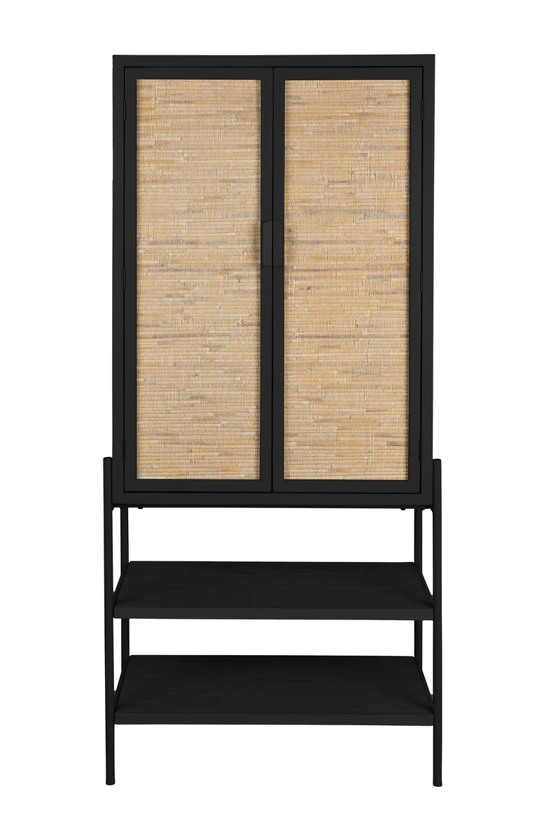 Dutchbone Schrank Yasu – Schwarz, 70 × 36 × 160 cm