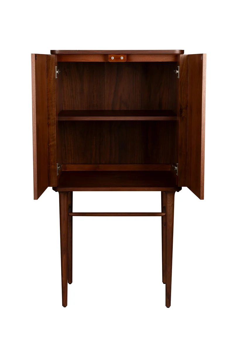 Dutchbone Schrank Morrison – Braun, Nussbaumfurnier, 45 × 62 × 125 cm
