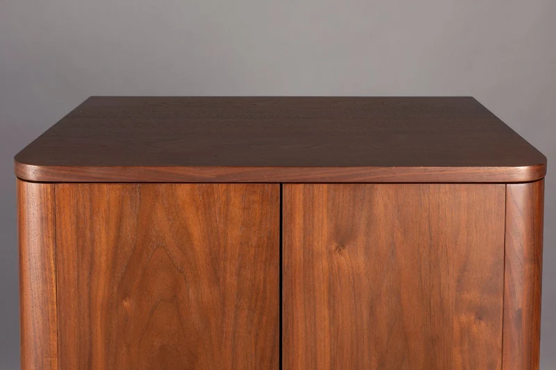 Dutchbone Schrank Morrison – Braun, Nussbaumfurnier, 45 × 62 × 125 cm