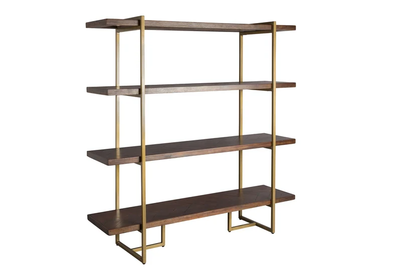 Dutchbone Regal Class – Braun, Akazienfurnier, 40 × 140 × 146 cm