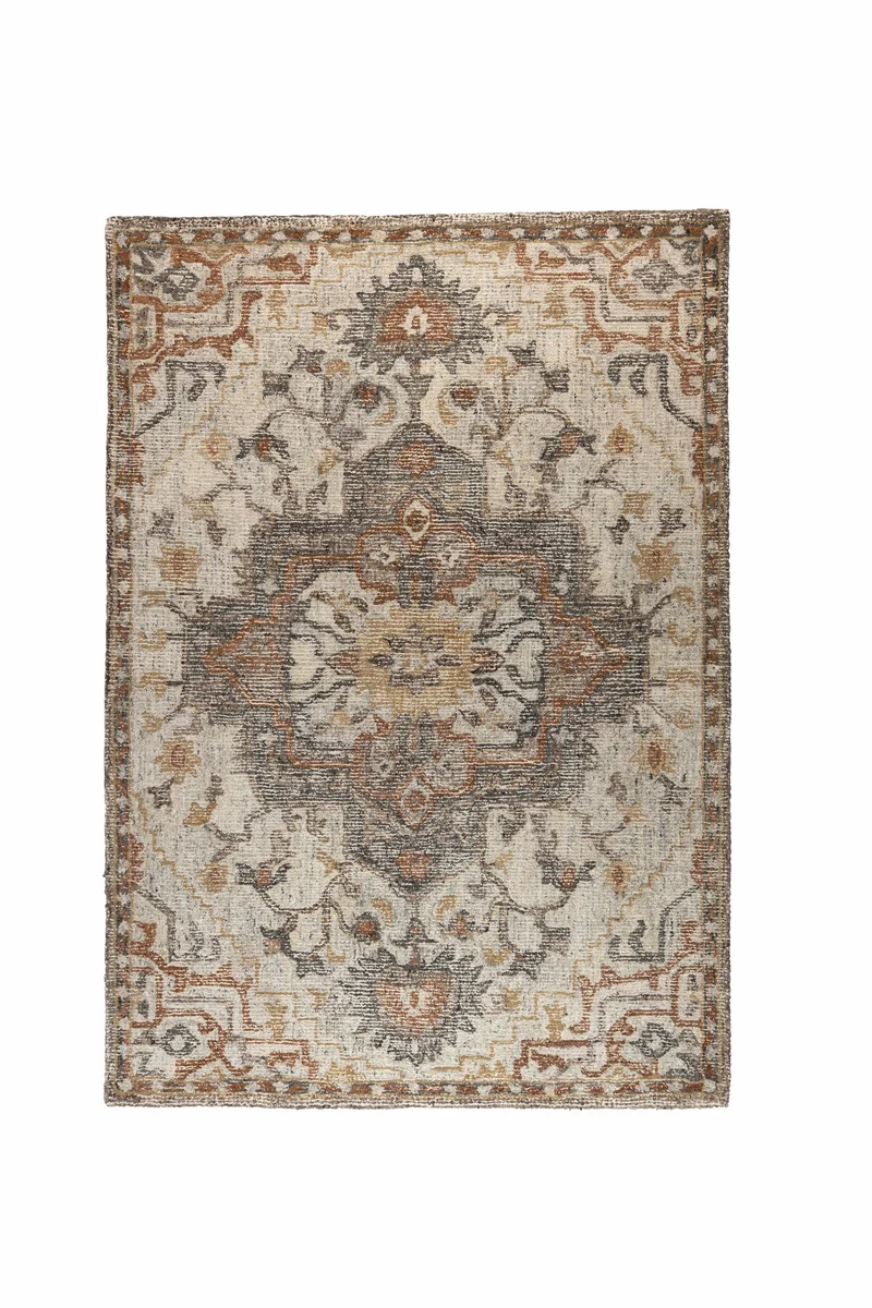 Dutchbone Teppich Amori 160 × 230 cm Grey Brick – Wolle