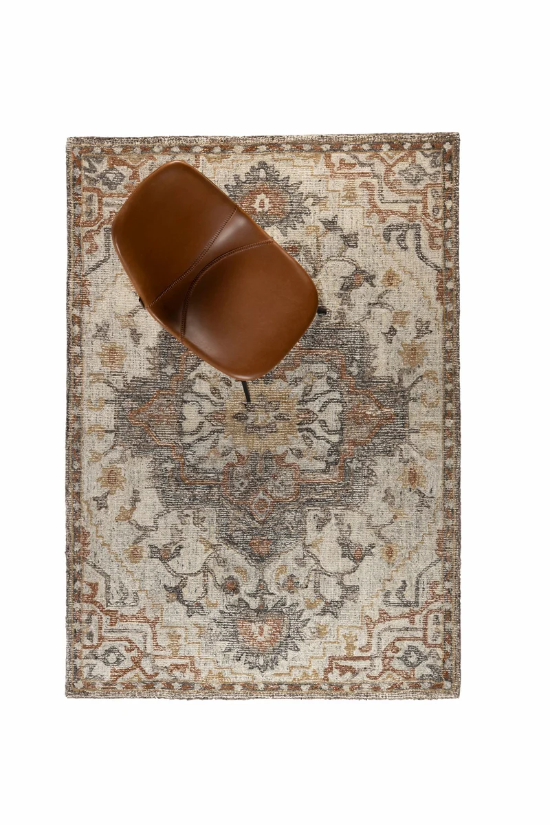 Dutchbone Teppich Amori 160 × 230 cm Grey Brick – Wolle
