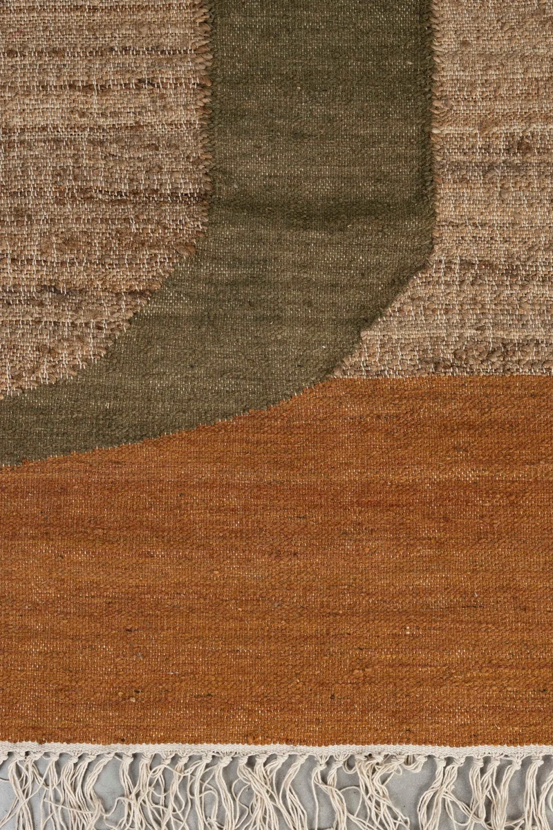 Dutchbone Teppich Pavilion 200 × 300 cm Natural Green – Braun, Wolle