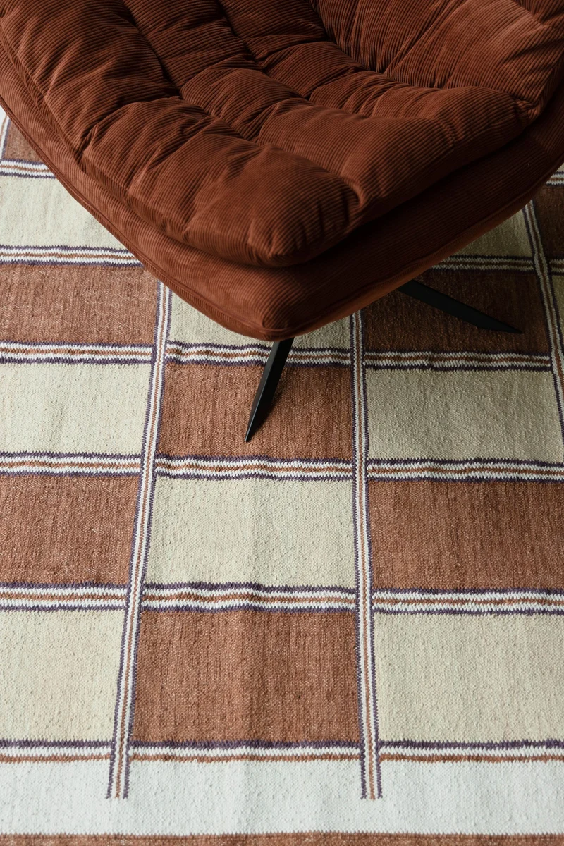 Dutchbone Teppich Gambit 200 × 300 cm – Beige, Baumwolle