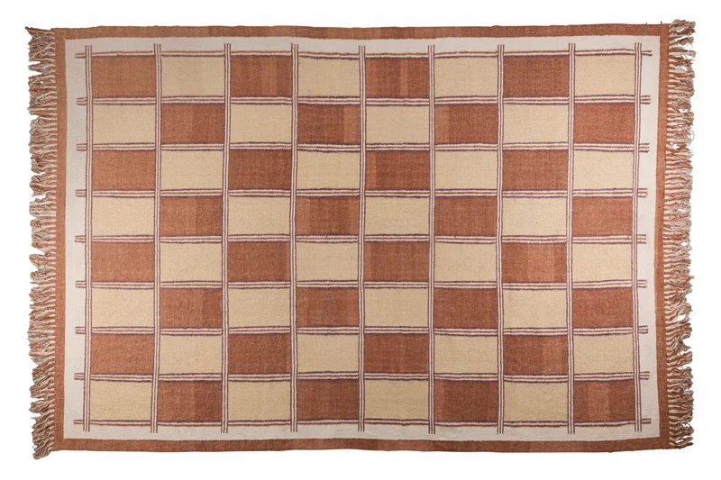 Dutchbone Teppich Gambit 200 × 300 cm – Beige, Baumwolle