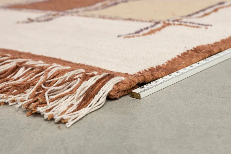 Dutchbone Teppich Gambit 200 × 300 cm – Beige, Baumwolle