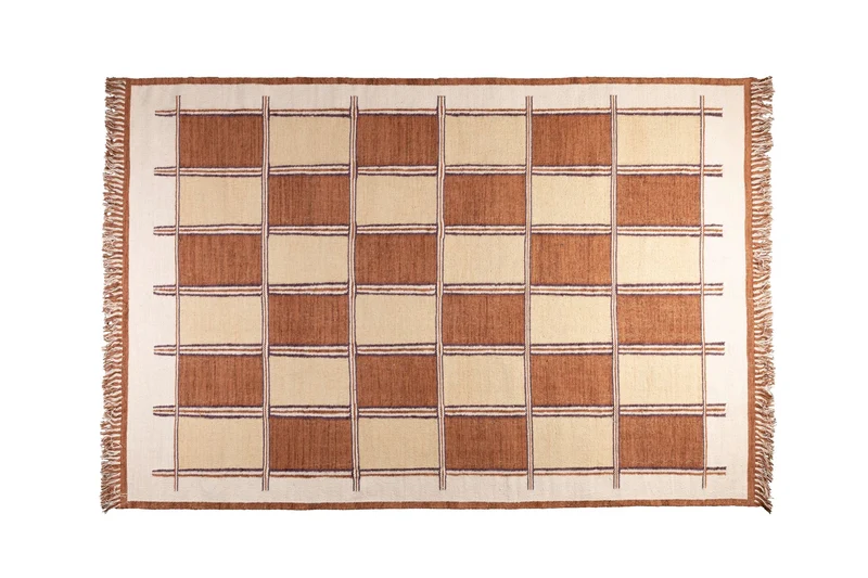 Dutchbone Teppich Gambit 160 × 230 cm – Beige, Baumwolle