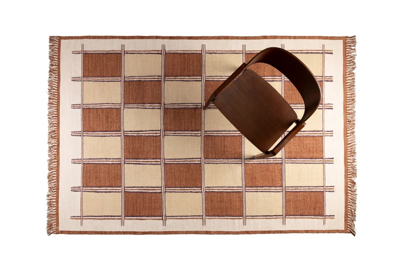 Dutchbone Teppich Gambit 160 × 230 cm – Beige, Baumwolle