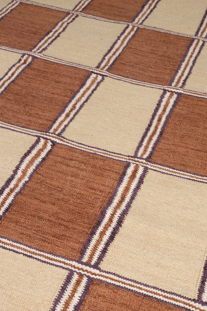 Dutchbone Teppich Gambit 160 × 230 cm – Beige, Baumwolle