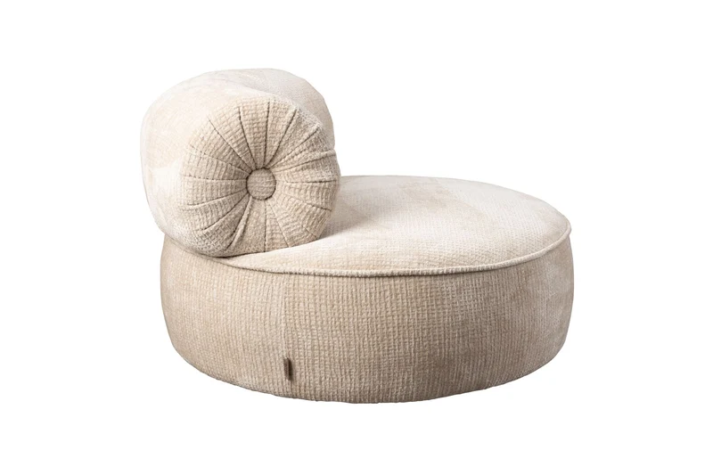 Dutchbone Loungesessel Tilbury Natural – Beige, Stoff, 100 × 100 × 73 cm
