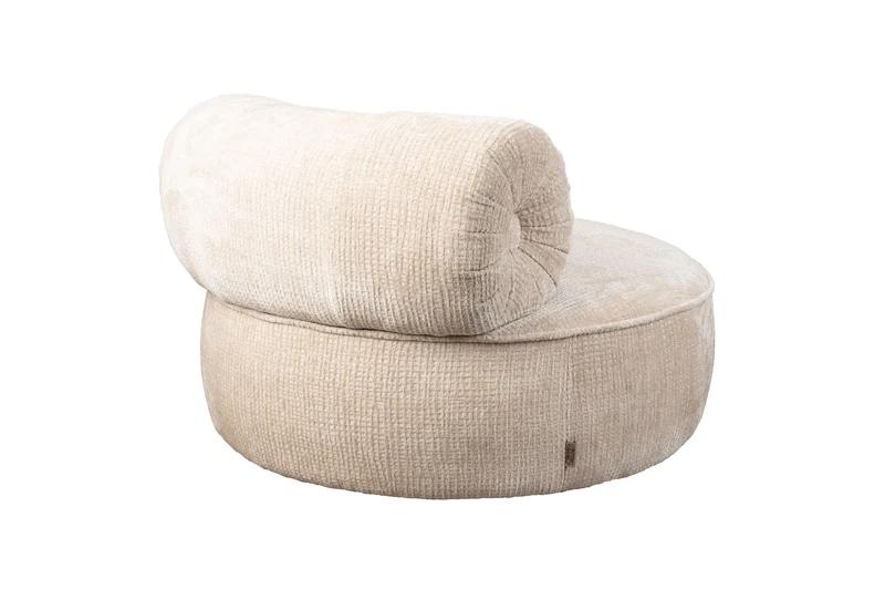 Dutchbone Loungesessel Tilbury Natural – Beige, Stoff, 100 × 100 × 73 cm
