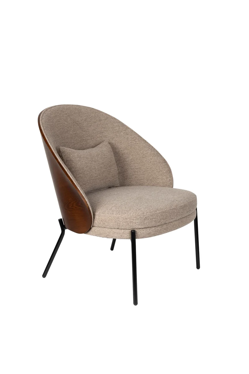 Dutchbone Loungesessel Rodin – Beige, Stoff, 72 × 77,5 × 82 cm
