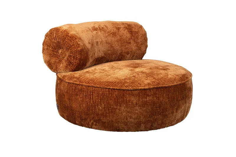 Dutchbone Loungesessel Tilbury Burned – Orange, Stoff, 100 × 100 × 73 cm