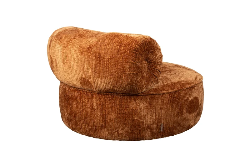 Dutchbone Loungesessel Tilbury Burned – Orange, Stoff, 100 × 100 × 73 cm