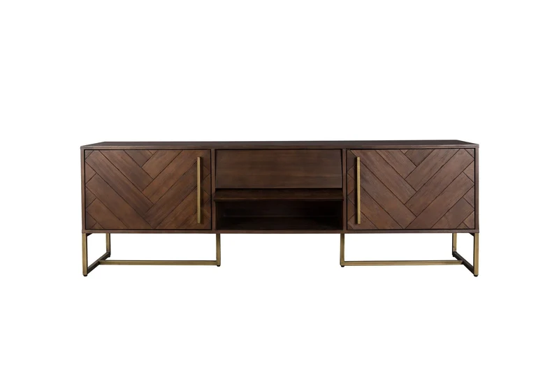 Dutchbone Sideboard Class Low – Braun, Akazienfurnier, 45 × 180 × 60 cm