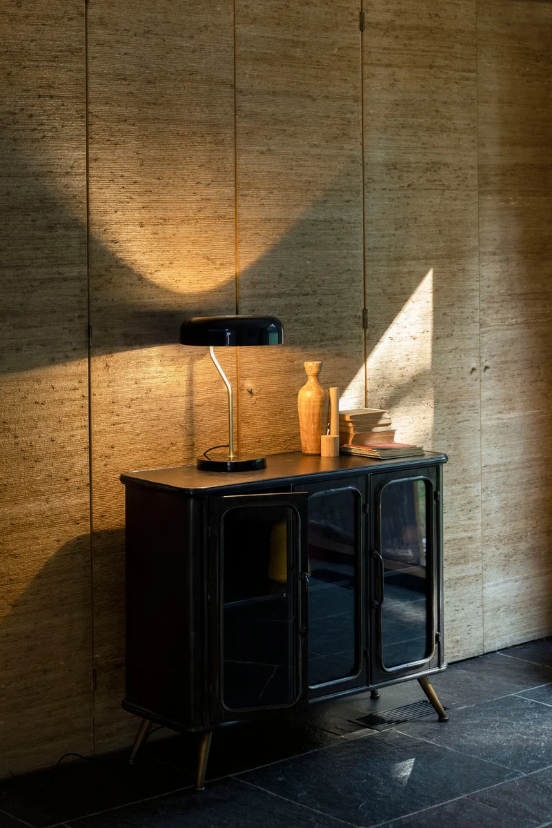 Dutchbone Sideboard Denza – Schwarz, Eisen, 37 × 100 × 80 cm