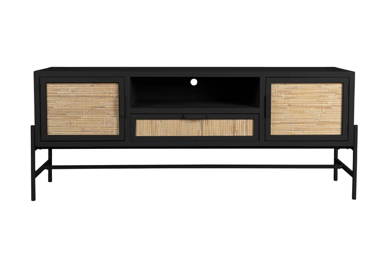 Dutchbone Sideboard Yasu – Schwarz, 148 × 38 × 60 cm