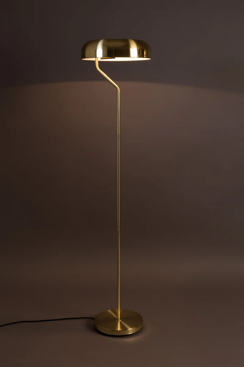 Dutchbone Stehleuchte Eclipse – Messing, 30 × 30 × 130 cm
