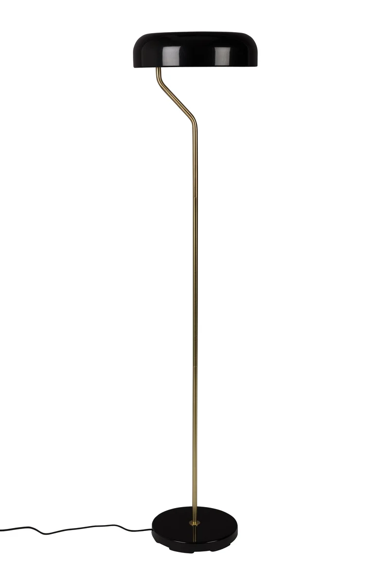 Dutchbone Stehleuchte Eclipse – Schwarz, Eisen, 30 × 30 × 130 cm