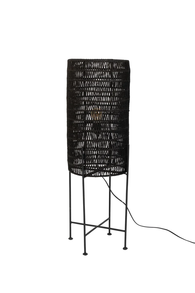 Dutchbone Stehleuchte Kari – Schwarz, 30 × 30 × 95 cm