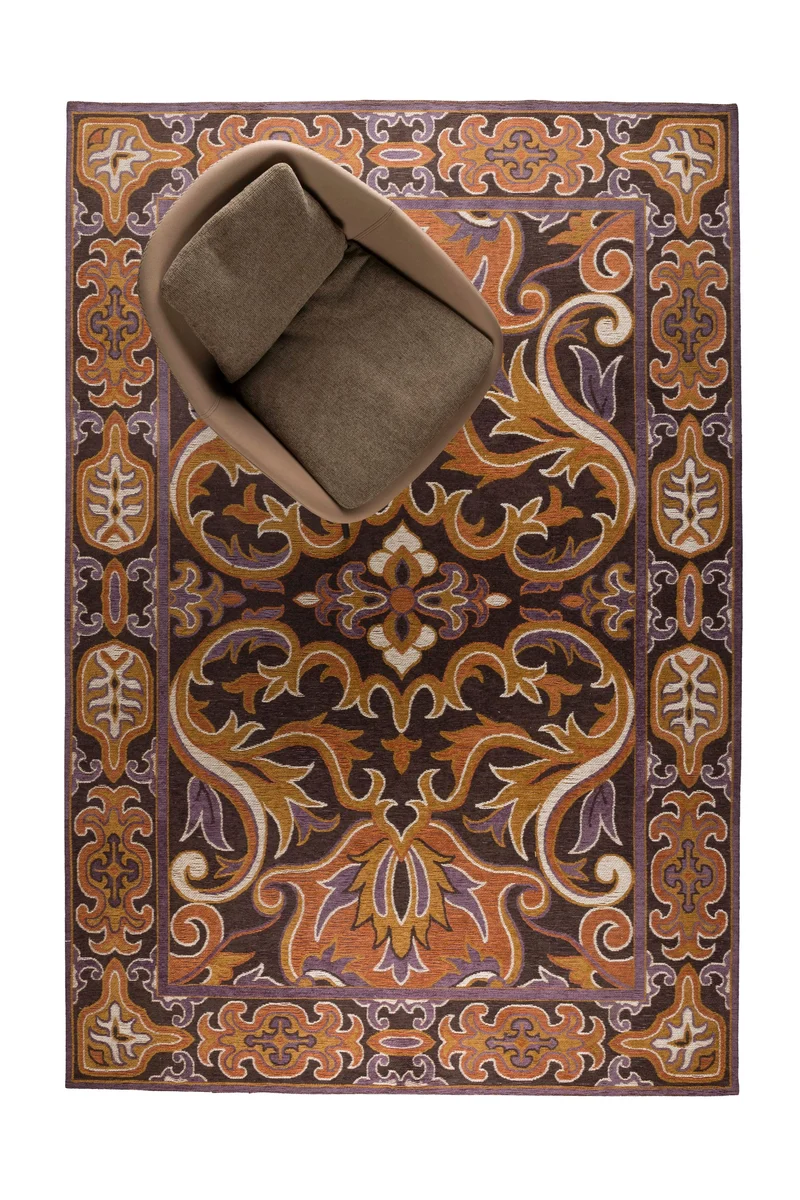 Dutchbone Teppich Bashmira 160 × 230 cm – Orange, Polyester