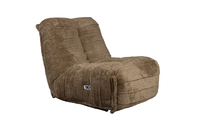 Dutchbone Loungesessel Hamilton Recliner – Braun, Stoff, 88 × 114 × 95 cm