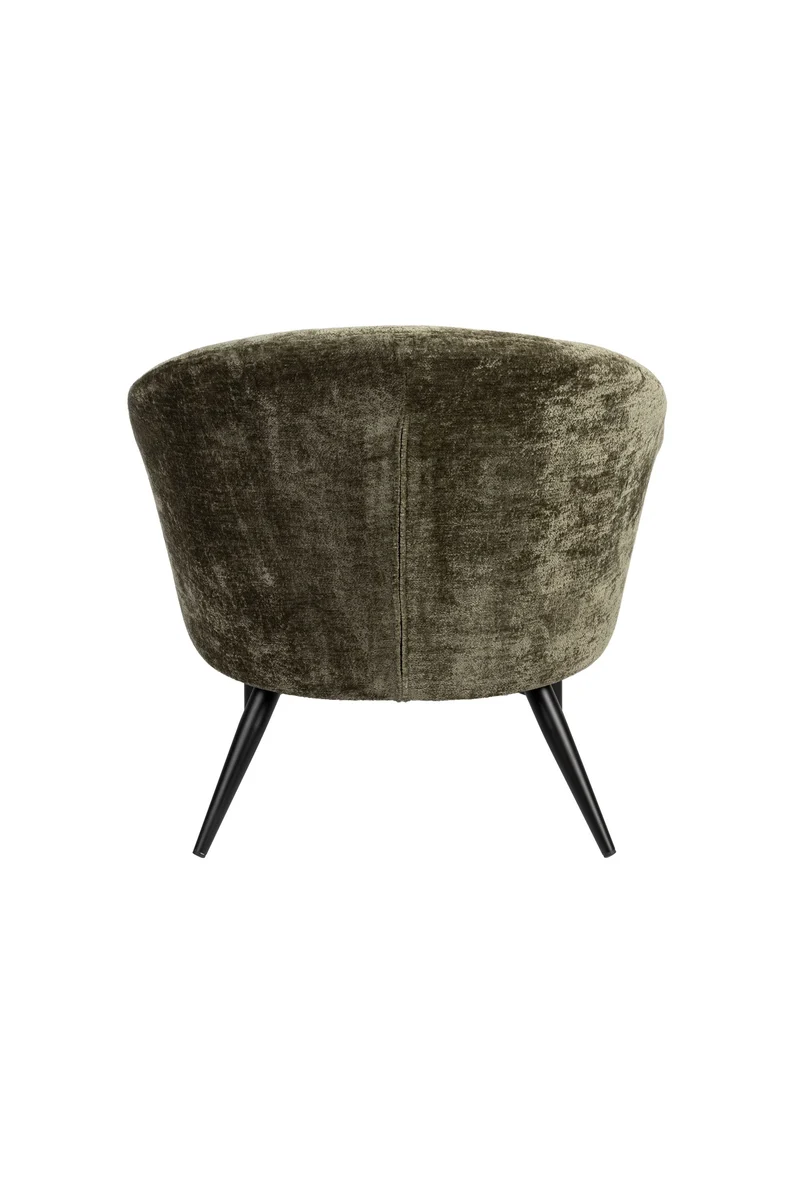 Dutchbone Loungesessel Georgia – Grün, Massives Birkenholz, 73,5 × 77 × 71 cm