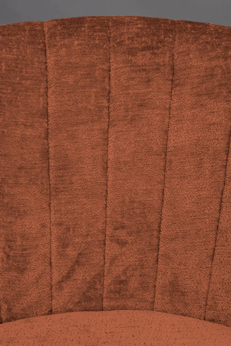 Dutchbone Loungesessel Georgia Terra – Rot, Massives Birkenholz, 73,5 × 77 × 71 cm