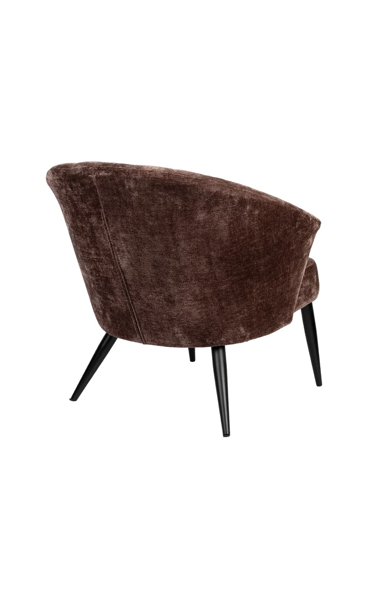 Dutchbone Loungesessel Georgia – Lila, Massives Birkenholz, 73,5 × 77 × 71 cm