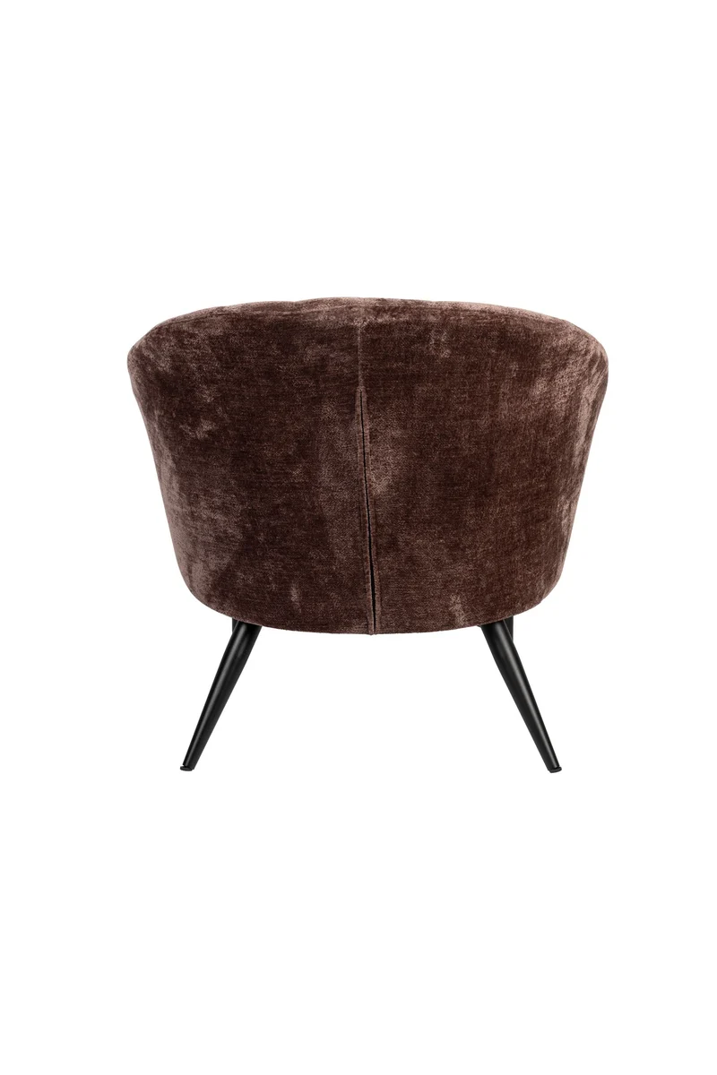 Dutchbone Loungesessel Georgia – Lila, Massives Birkenholz, 73,5 × 77 × 71 cm