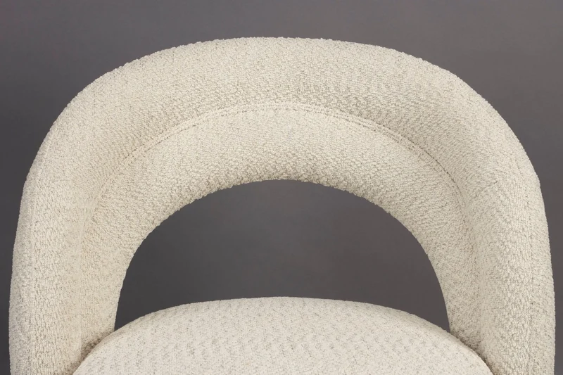 Dutchbone Loungesessel Seina Swivel – Beige, Polyester, 66 × 62,5 × 82 cm