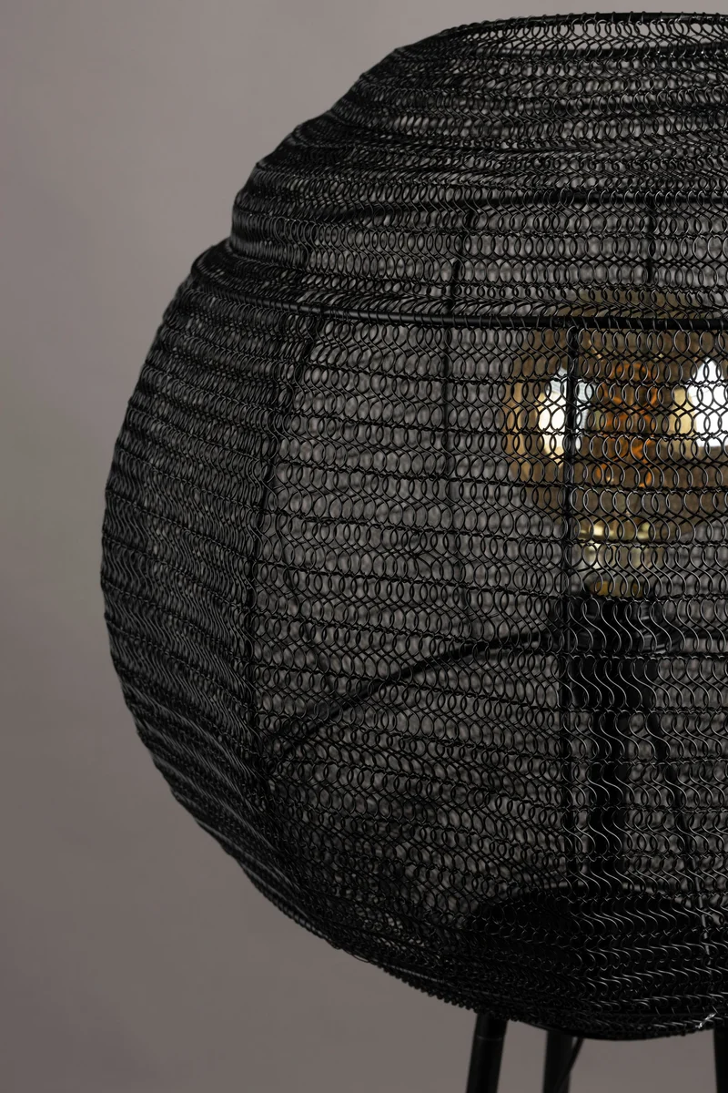 Dutchbone Stehleuchte Meezan – Schwarz, Eisen, 40 × 40 × 142 cm
