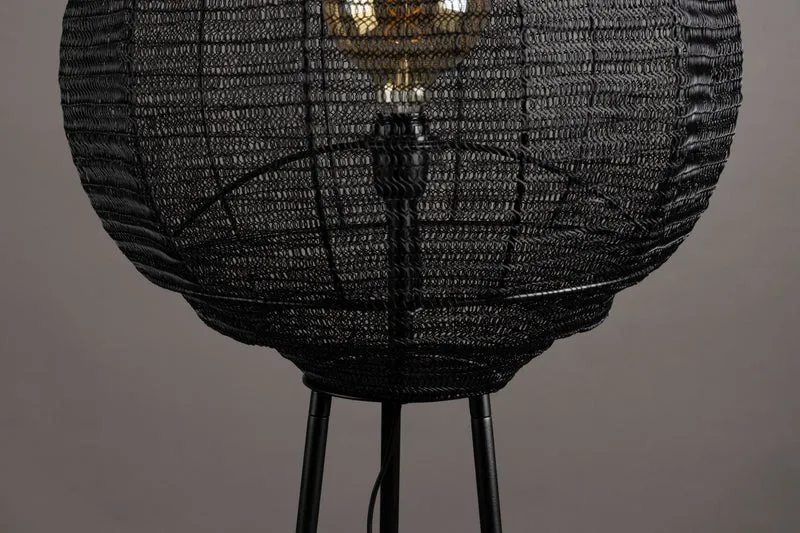 Dutchbone Stehleuchte Meezan – Schwarz, Eisen, 40 × 40 × 142 cm