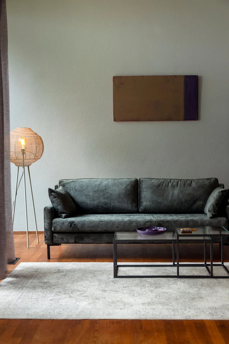 Dutchbone Stehleuchte Meezan Sand – Grau, Eisen, 40 × 40 × 142 cm