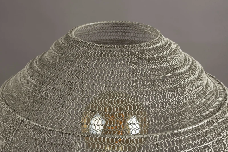 Dutchbone Stehleuchte Meezan Sand – Grau, Eisen, 40 × 40 × 142 cm