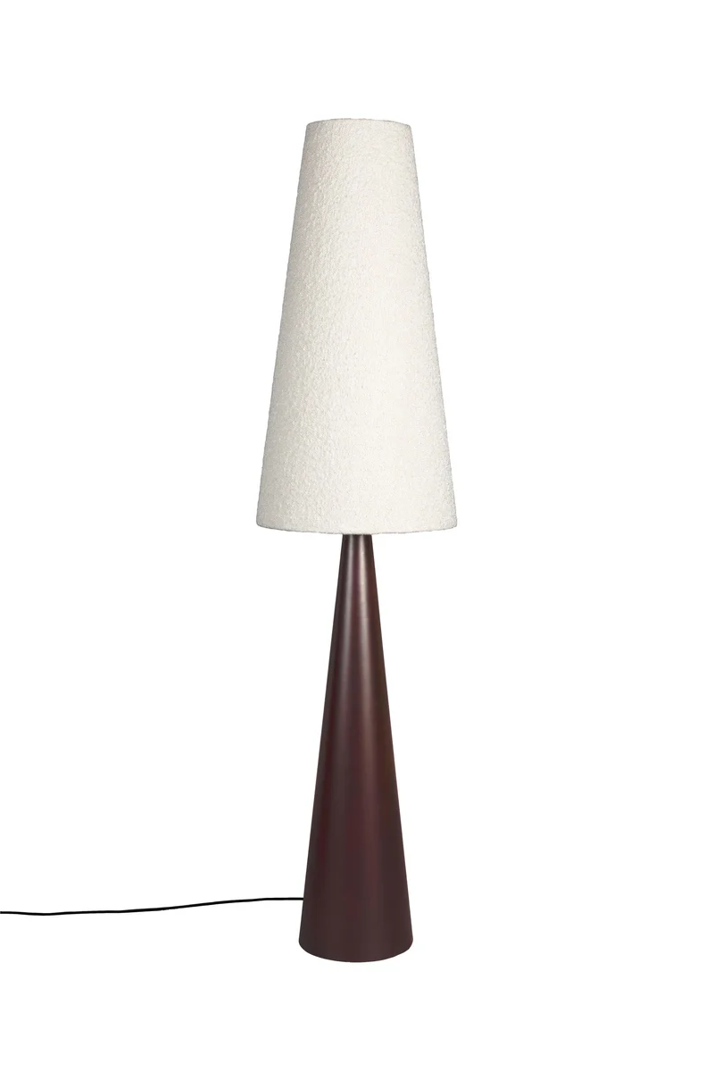 Dutchbone Stehleuchte Miki Bouclé – Beige, 41 × 41 × 166 cm