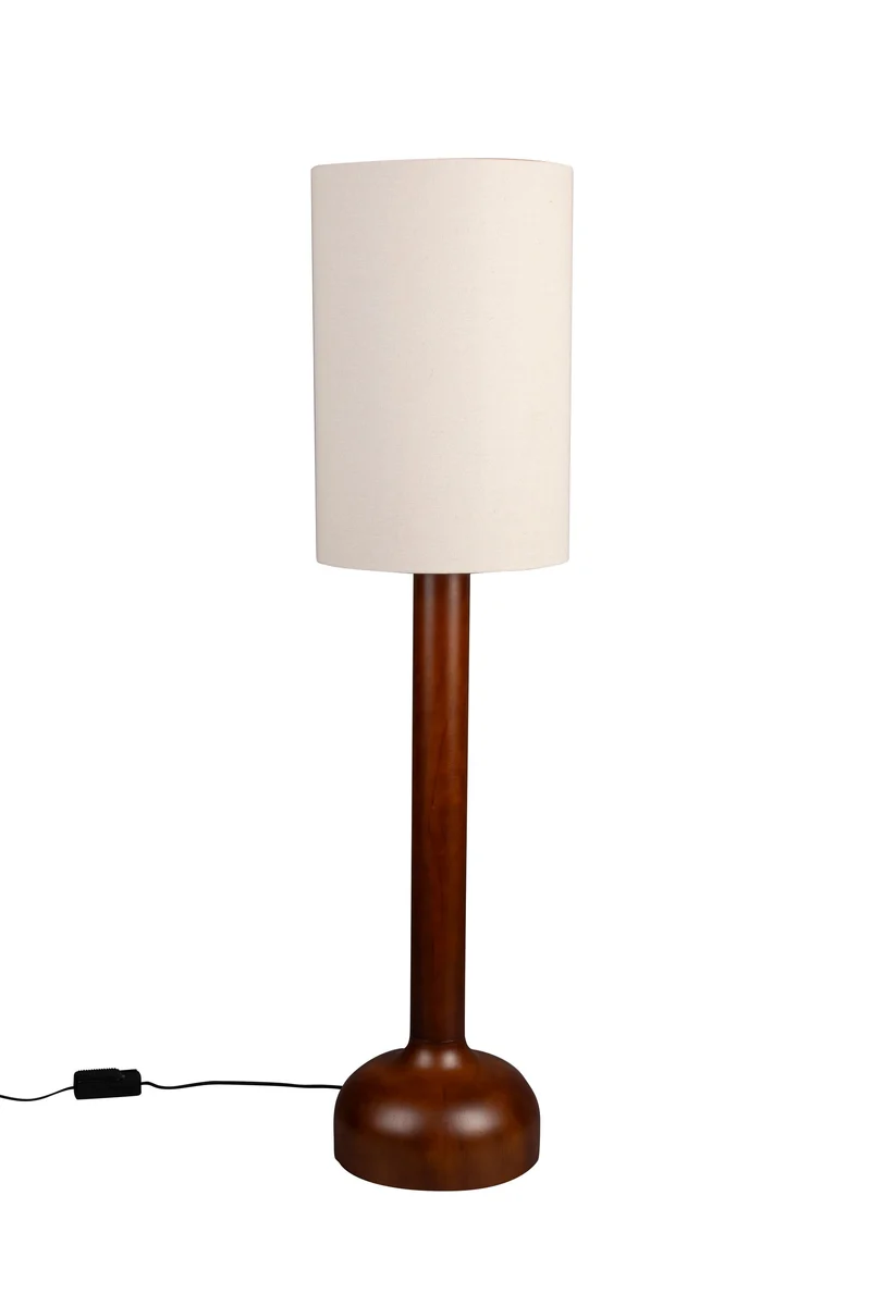 Dutchbone Stehleuchte Jones – Beige, Gummibaumholz, 35 × 35 × 140 cm