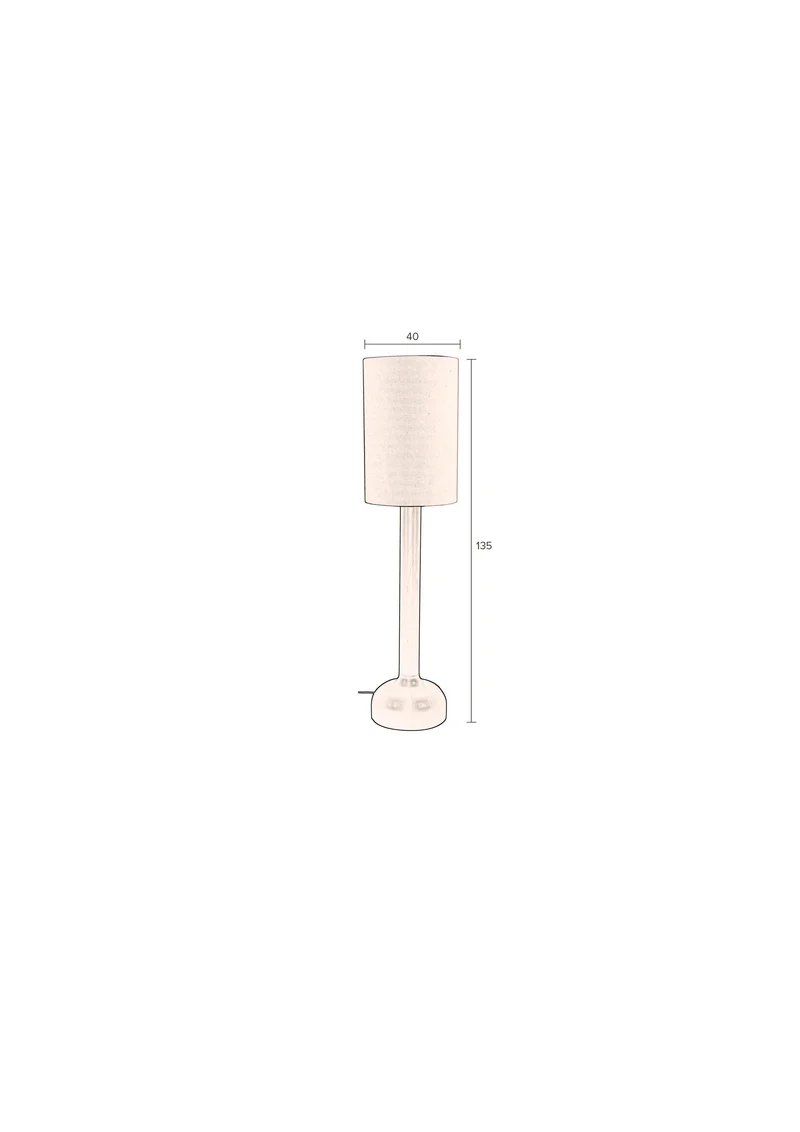 Dutchbone Stehleuchte Jones – Beige, Gummibaumholz, 35 × 35 × 140 cm